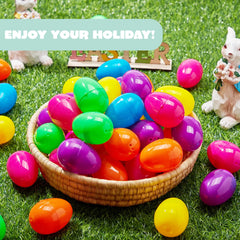 1000 Pack 2.3 Inch Plastic Easter Egg Shells for Easter Egg Hunt