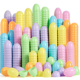 100 Pastel Plastic Easter Eggs, Fillable for Easter Egg Hunts & Party Favors