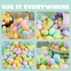 100 Pastel Plastic Fillable Easter Eggs for Hunt & Party Favors