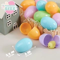 100 Pastel Plastic Fillable Easter Eggs for Hunt & Party Favors