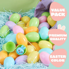 100 Pastel Plastic Fillable Easter Eggs for Hunt & Party Favors