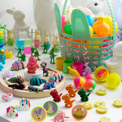 100 Prefilled Easter Eggs with Assorted Toys for Easter Egg Hunts, Basket Stuffers, and Classroom Prizes