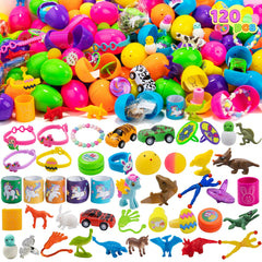 100Pcs 2.5in Toys and Stickers Prefilled Easter Eggs