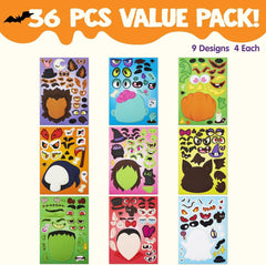 36 Make-a-Face Sticker Sheets