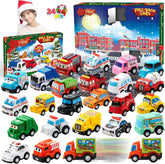 Kids' Advent Calendar with Pull-Back Car Toys