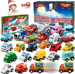 Kids' Advent Calendar with Pull-Back Car Toys