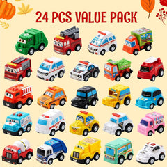 Kids' Advent Calendar with Pull-Back Car Toys