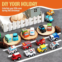 Kids' Advent Calendar with Pull-Back Car Toys
