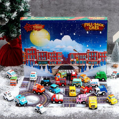 Kids' Advent Calendar with Pull-Back Car Toys