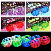 12-Pack LED Glasses with Valentine's Day Cards for Kids Classroom Exchange Gifts