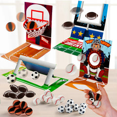 28 Sports Game Erasers with Valentine's Cards for Classroom Exchange