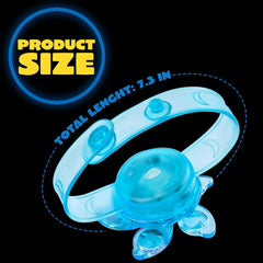 12 Pack LED Light Up Spinner Bracelets - Glow in the Dark Fidget Party Favors