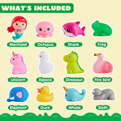 12 Packs Light-Up Bath Toys