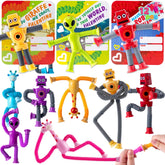 12-Pack Valentine's Day Telescopic Suction Pop Tubes with Cards - Kids Toys Party Favors