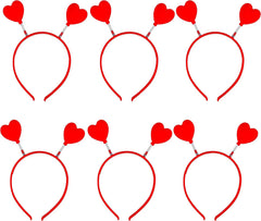 12-Pack Valentine's Day Heart Headbands & Glasses for Classroom Exchange Gifts