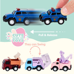 12 Pack 3.15 Inch Prefilled Easter Eggs with Die-Cast Pull Back Cars