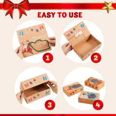 12-Pack Christmas Cookie Gift Boxes with Window, 8.75 x 5.75 x 2.75 Inches