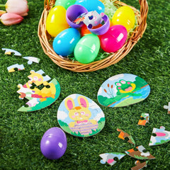 12-Piece Easter Egg Jigsaw Puzzle Set for Egg Hunts and Party Favors