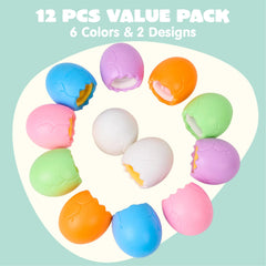 12Pcs Easter Squishy Toys - Bunny & Chick Stress Relief Eggs