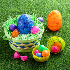 12 Jumbo Fillable Plastic Easter Eggs for Hunt and Basket Stuffers
