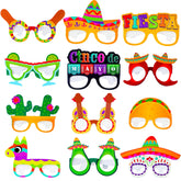 12 Pack Mexican Fiesta Party Paper Eyeglasses for Cinco de Mayo Decorations