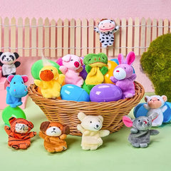 12 Prefilled Easter Eggs with Finger Puppets for Toddlers & Party