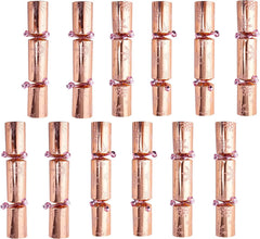 12-Piece Rose Gold Pattern Christmas Cracker Set