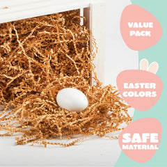 12 oz (340 g) Easter Pure Brown Recyclable Paper Grass