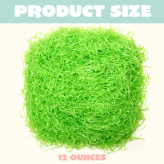 12oz (340g) Easter Light Green Plastic Fake Grass for Egg Hunt
