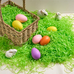 12oz (340g) Easter Light Green Plastic Fake Grass for Egg Hunt