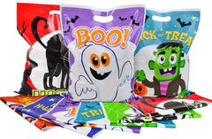 6 Characters Halloween Plastic Goodie Bags, 72 Pcs