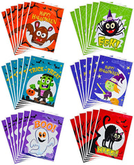 6 Characters Halloween Plastic Goodie Bags, 72 Pcs