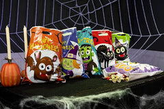 6 Characters Halloween Plastic Goodie Bags, 72 Pcs