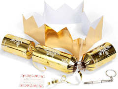 Christmas Party Table Favors (Gold Snowflake) - 12 Pack