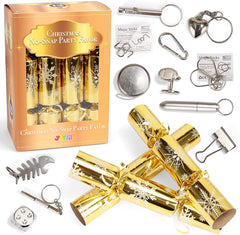 Christmas Party Table Favors (Gold Snowflake) - 12 Pack