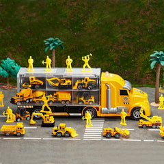 25-in-1 Die-Cast Construction Truck Toy Set