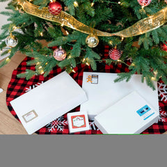 White Box with Assorted Sizes and Stickers, 12 Pcs