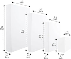 White Box with Assorted Sizes and Stickers, 12 Pcs