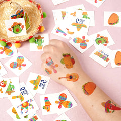 144 PCS Cinco De Mayo Temporary Tattoo Set for Mexican Themed Party