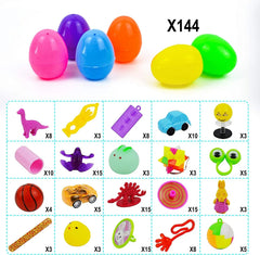 144-Piece Assorted Prefilled Easter Eggs