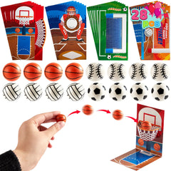 28-Pack Sports Balls with Kids Valentine's Cards
