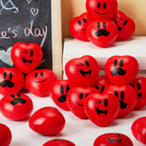 15pcs Valentine's Day Heart Shaped Happy Face Ball 3in
