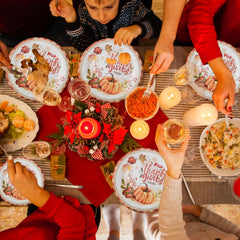 168-Piece Thanksgiving Disposable Paper Plates Dinnerware Set