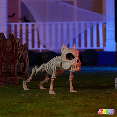 16" Halloween Poseable Puppy Skeleton with Pose-N-Stay Plastic Dog Bones