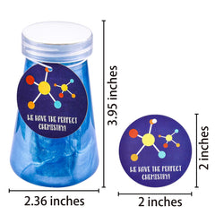18 Science Slime Beakers with Valentine's Day Cards for Kids Classroom Exchange Gifts