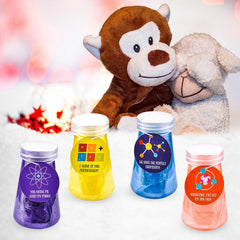 18 Science Slime Beakers with Valentine's Day Cards for Kids Classroom Exchange Gifts