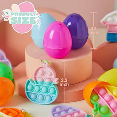 18-Piece Bubble Animal Keychain Prefilled Easter Eggs