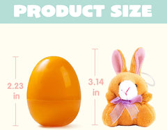 18-Piece Plush Animal Toys in Prefilled Easter Eggs, 2.23 Inches