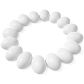 18 White Wooden Easter Eggs for DIY Decor and Craft Activities