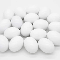 18 White Wooden Easter Eggs for DIY Decor and Craft Activities